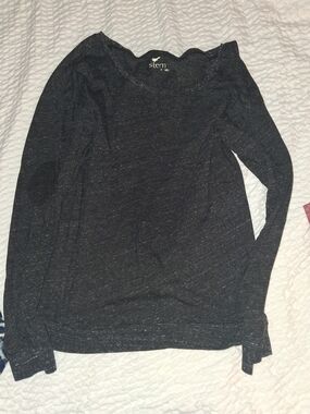 Stem Women's Long Sleeve Dark Heather Gray Sweater